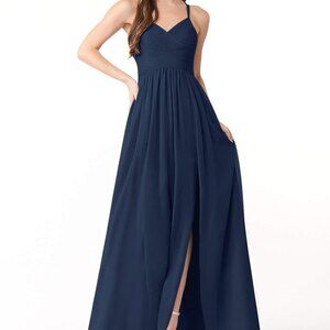 NWT Azazie Jeanna A2 Dark Navy Dress